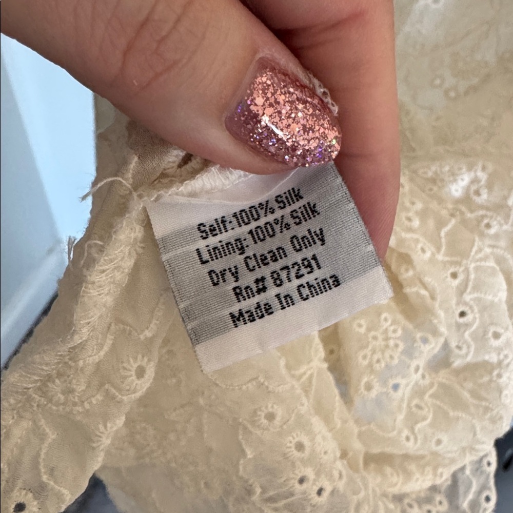 4 Love And Liberty Elegant White Lace Dress 100% silk - Picture 3 of 4